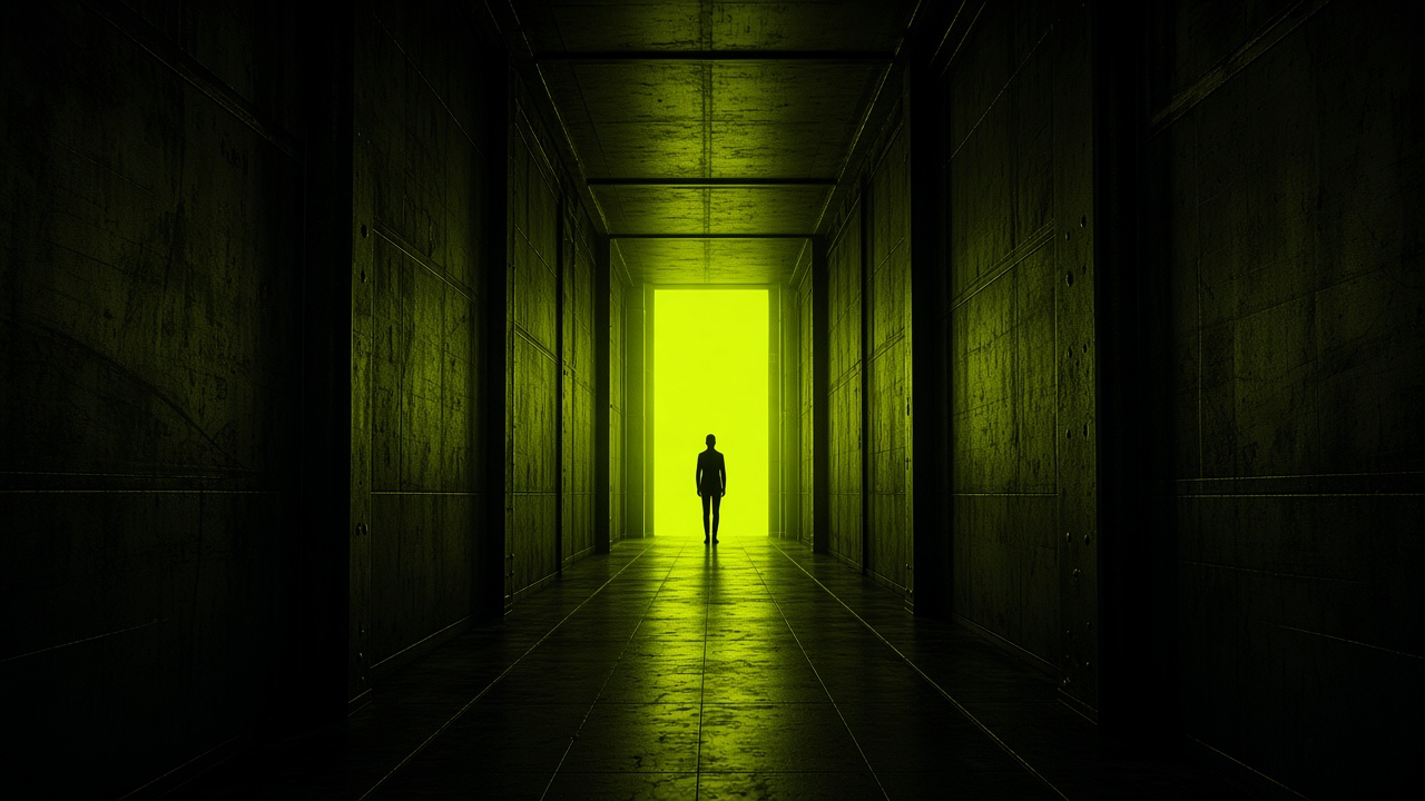 A figure at the end of a signal corridor